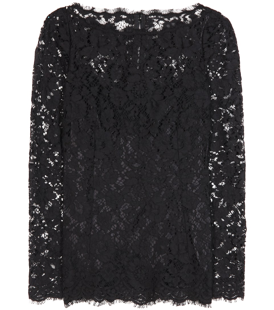 Dolce & Gabbana Spitzentop aus Baumwollgemisch