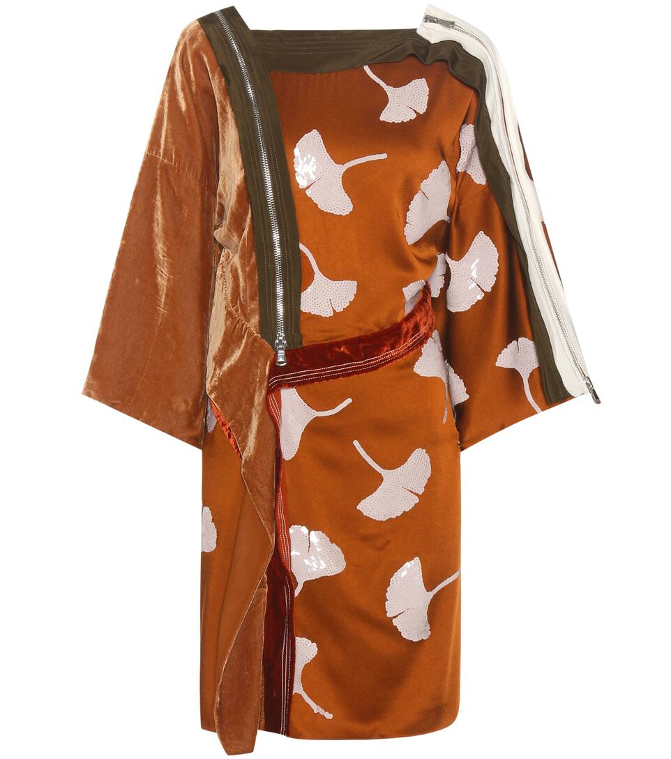 3.1 Phillip Lim Verziertes Kleid aus Satin und Samt