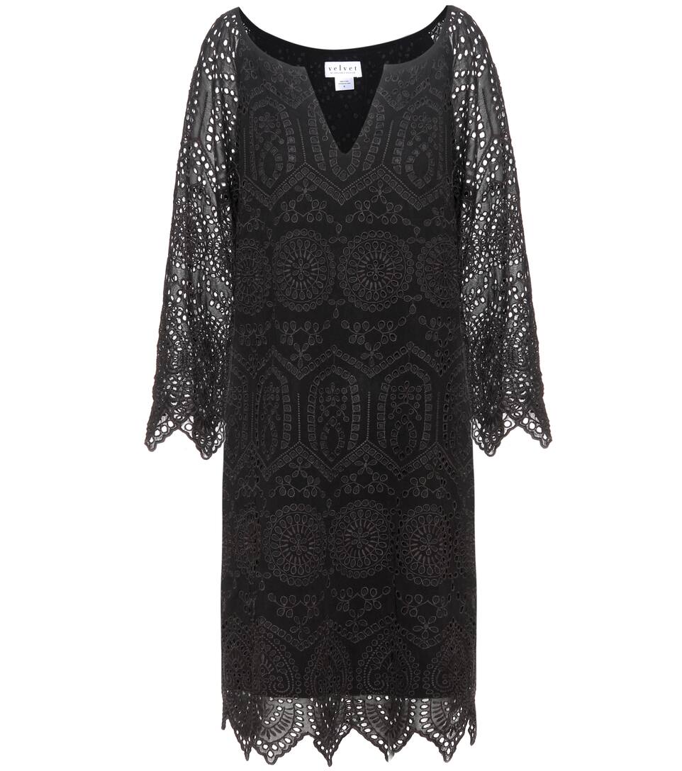 cayla broderie anglaise dress velvet mytheresa cayla broderie anglaise dress velvet mytheresa