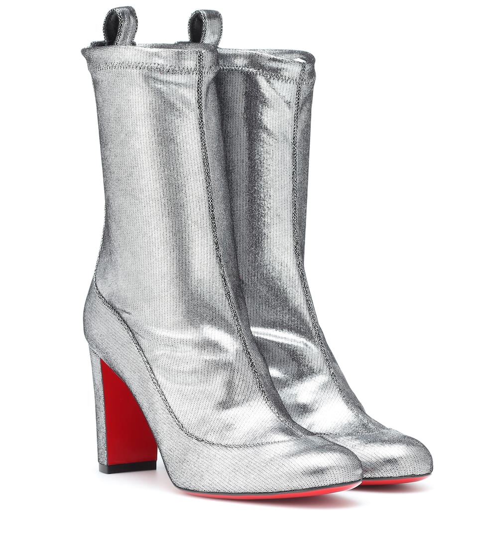 Ankle Boots nrnbsp;p00354937 Bootie LouboutinArt 85 Metallic leder Gena Aus Christian 34LA5Rjq