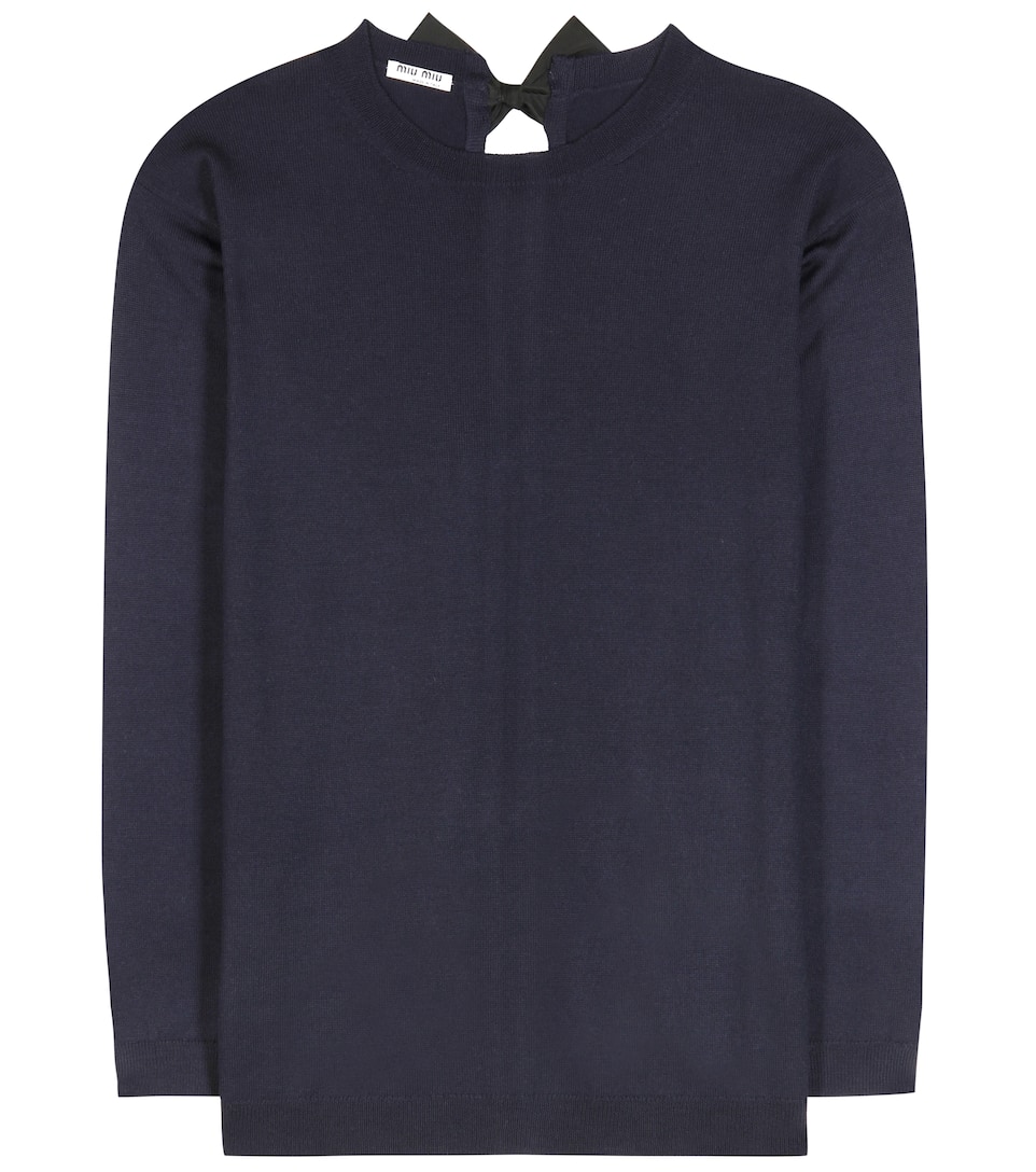 Miu Miu Verzierter Pullover aus Schurwolle
