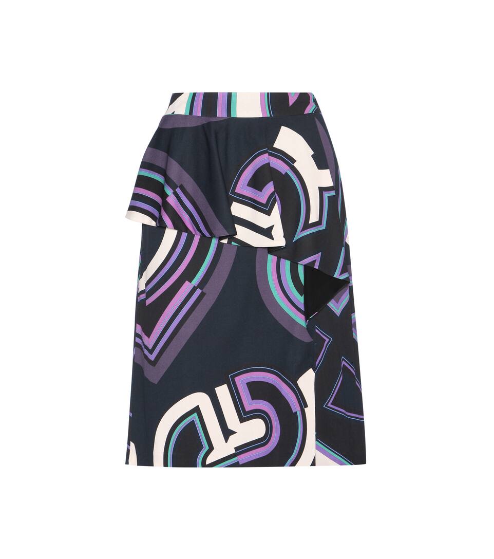 Emilio Pucci Bedruckter Rock aus einem Seidengemisch