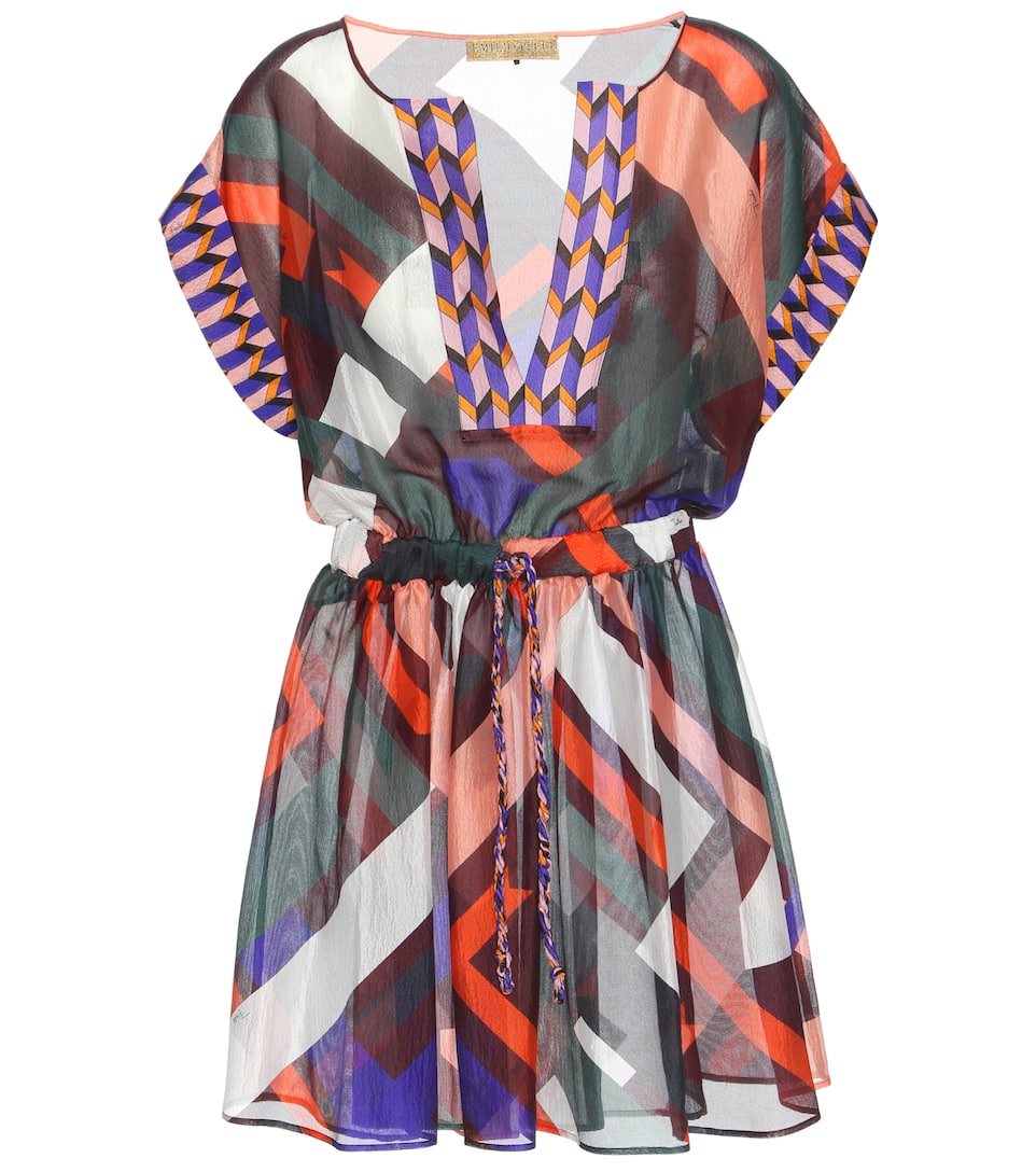 Emilio Pucci Beach Bedrucktes Seidenkleid