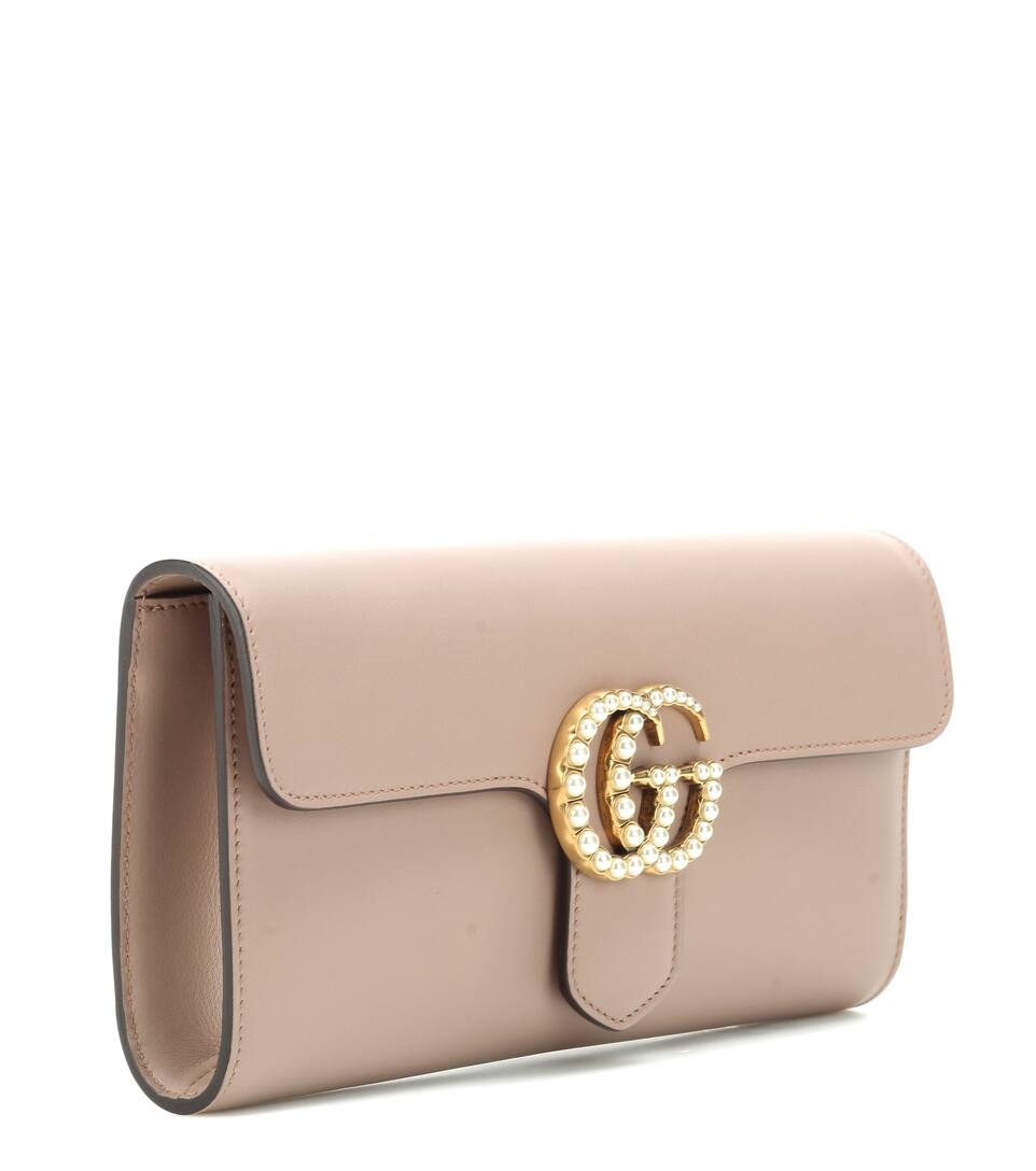 gucci marmont leather clutch
