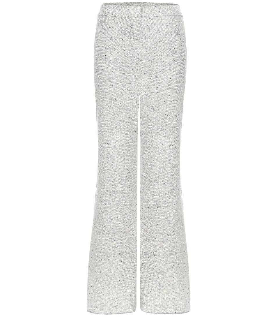 Stella McCartney Hose mit weitem Bein aus einem Schurwollgemisch