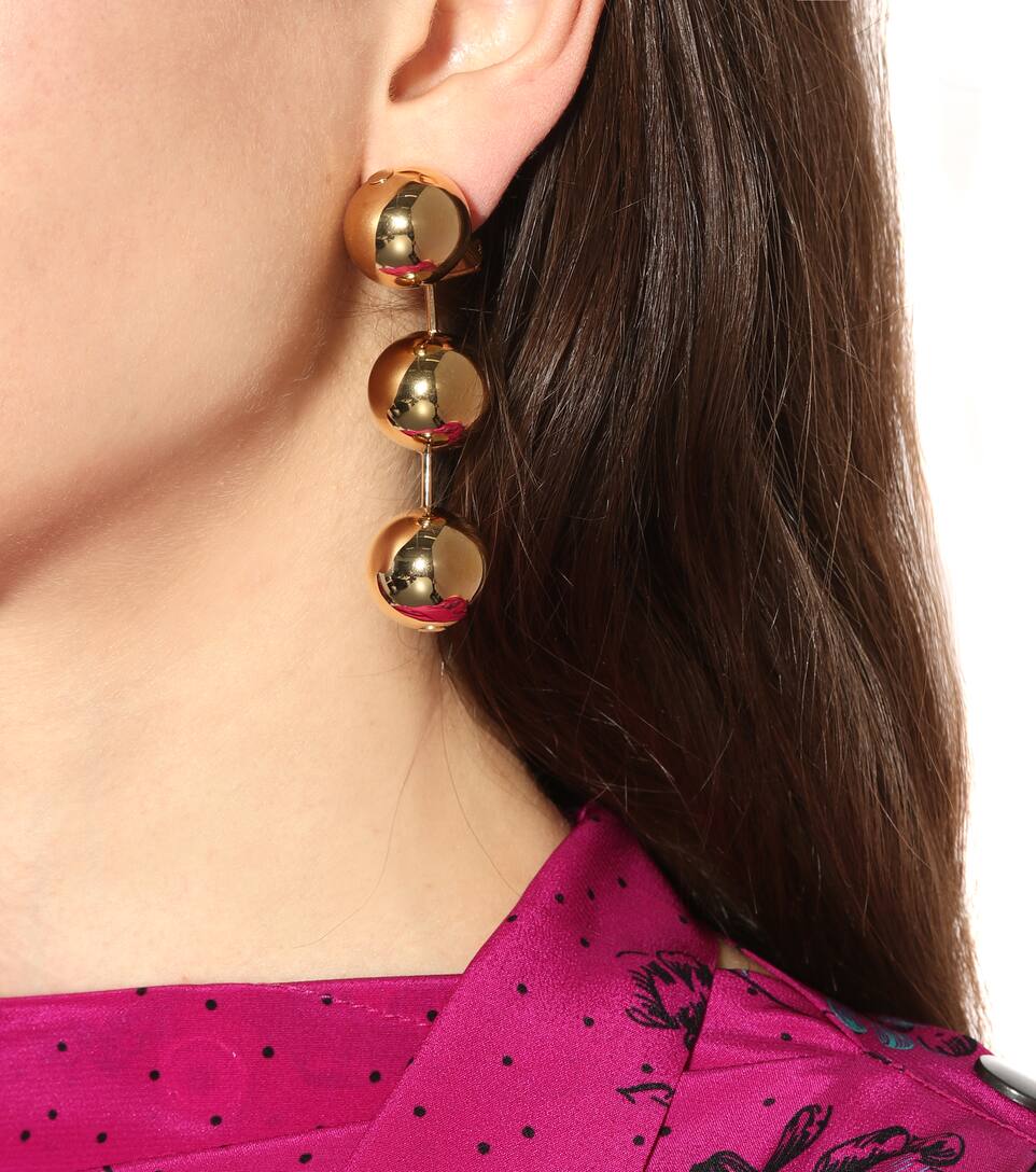 BALENCIAGA Metal Pearl clip-on earrings