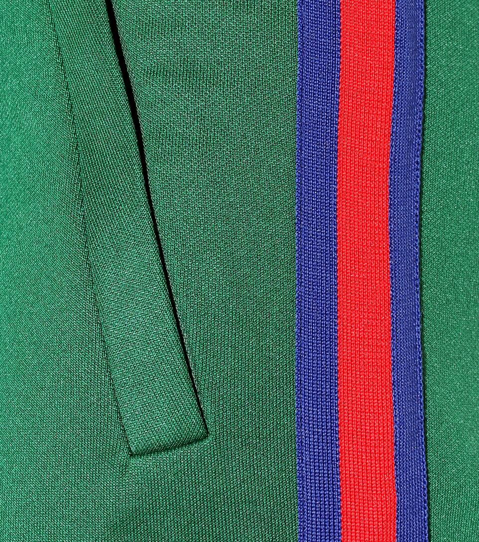 GUCCI Striped SatinJersey Track Pants, Colour Green ModeSens