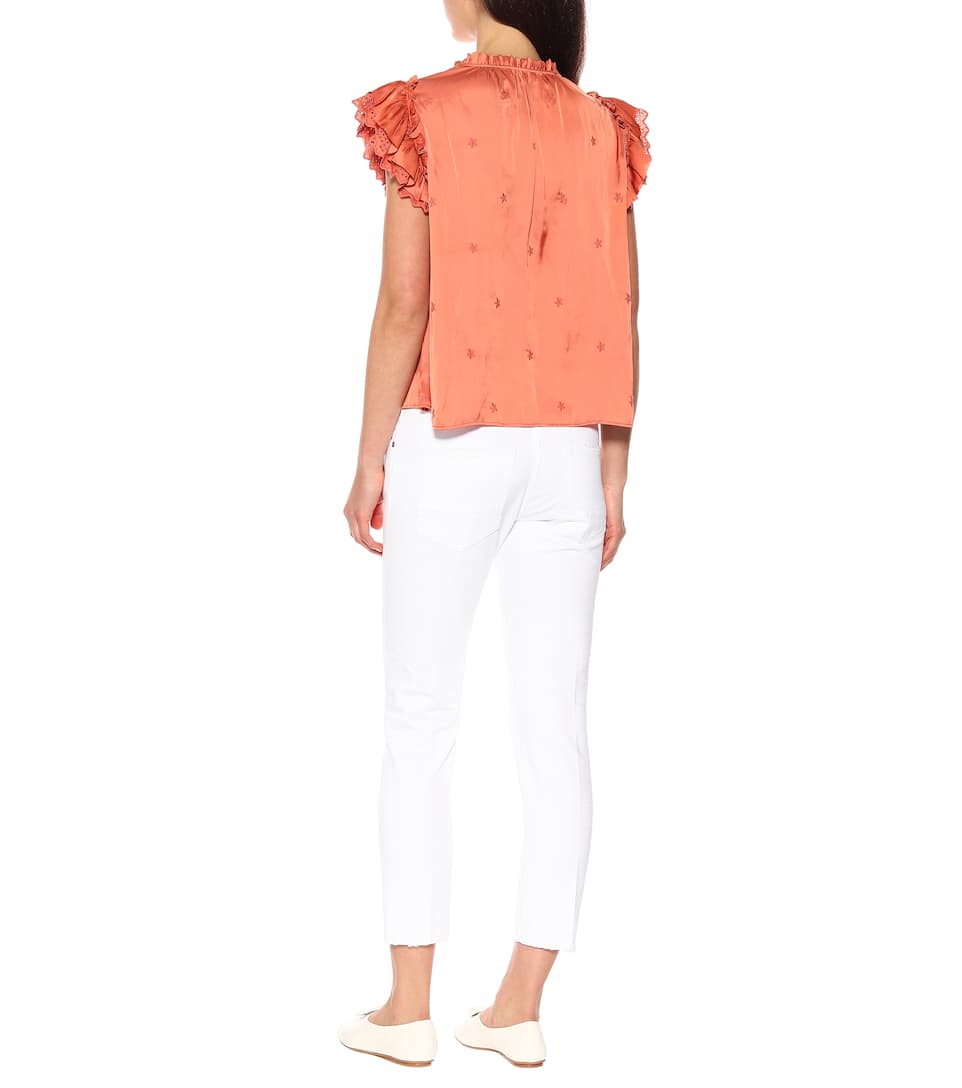 Artnbsp;p00367600 Dentelle com Volants Johnson AnglaiseUlla Et N° Mytheresa Top À Myra oerCBdx
