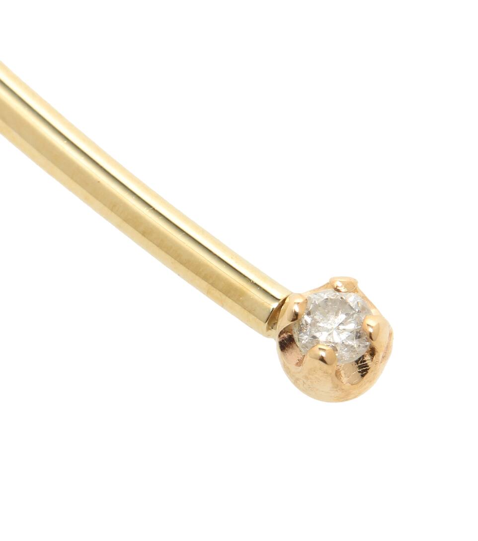 LOREN STEWART Tube Collar diamond and sapphire 14kt gold necklace