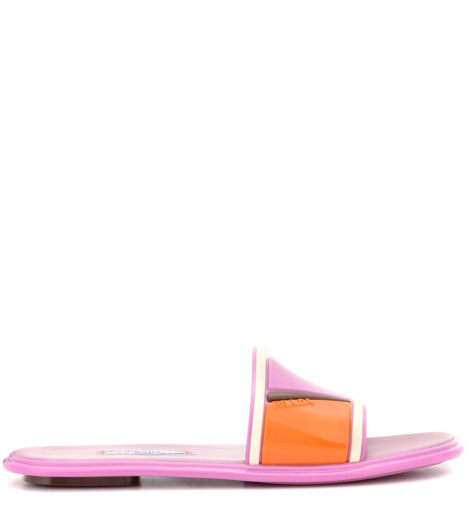 PRADA Rubber slip-on sandals