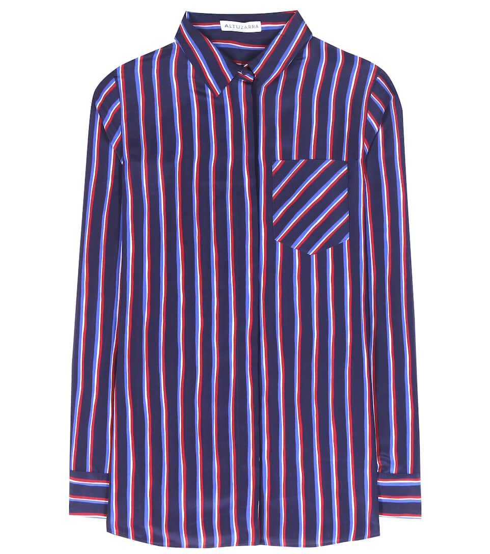Altuzarra Gestreifte Seidenbluse Chika