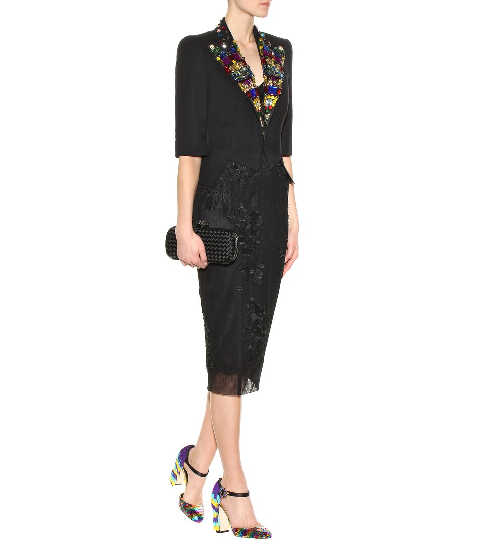 DOLCE & GABBANA Sequined Fringe-Heel Mary Jane Pump, Multi | ModeSens