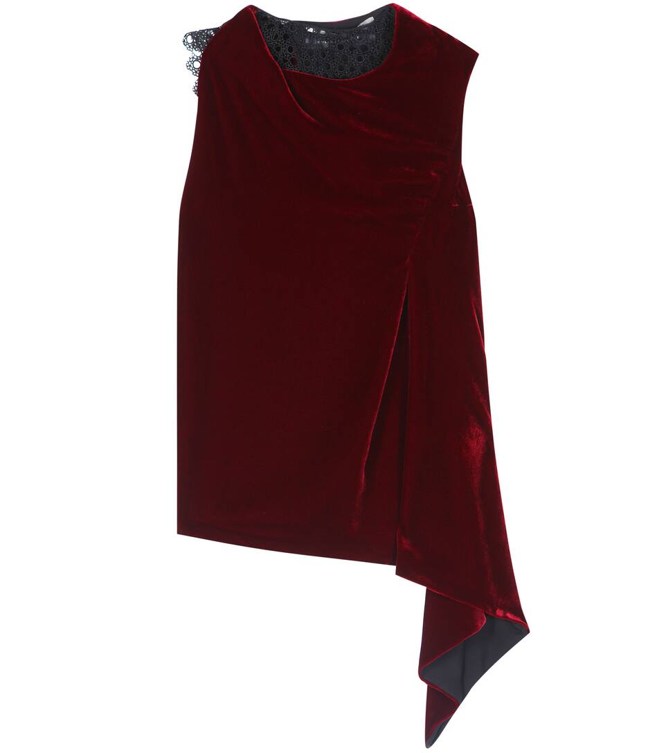 Roland Mouret Oberteil Colridge aus Samt und Spitze