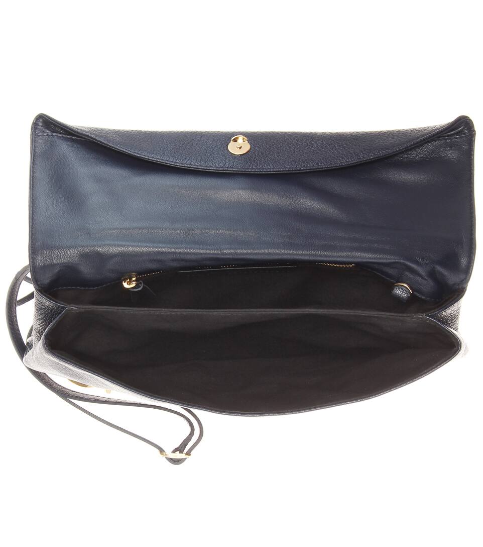 BALENCIAGA Classic Metallic Edge Envelope Strap Crossbody Bag, Lleu