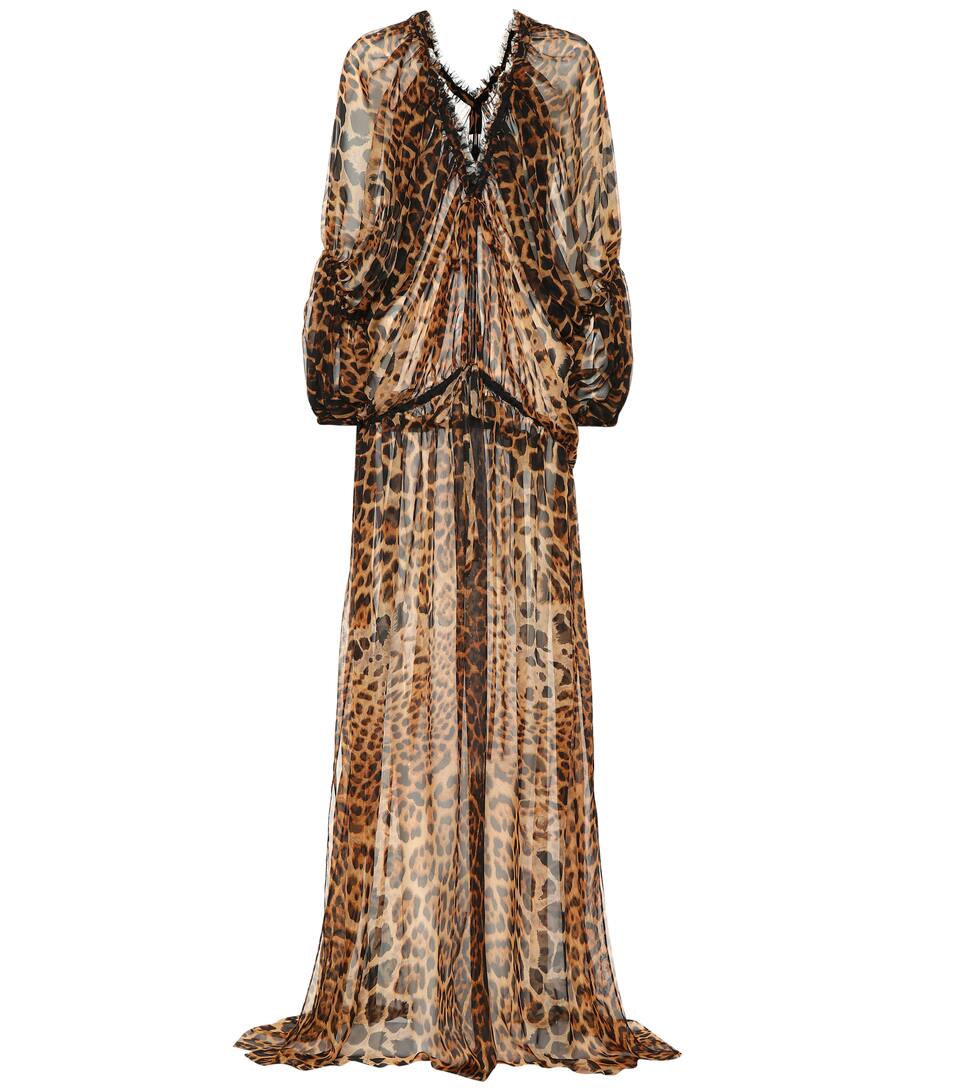N° En Soie Laurent Robe Longue ImpriméeSaint Mytheresa Artnbsp;p00373454 b6yvmIYf7g