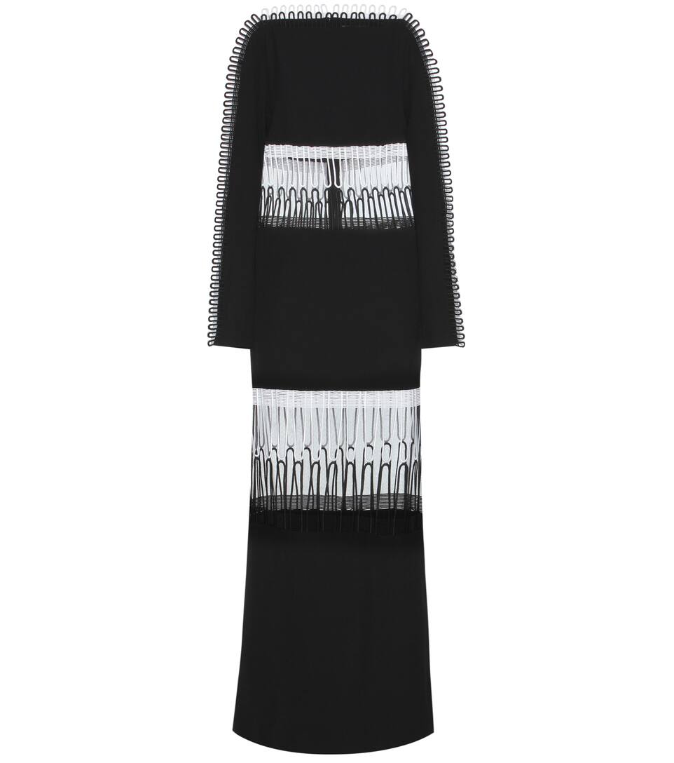 Christopher Kane Crêpe-Kleid mit Guipure-Spitze und Tüll