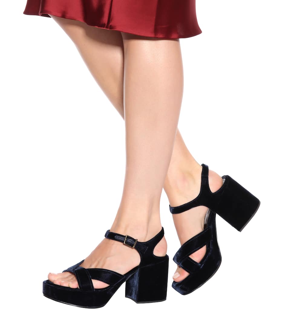 navy block heel sandals wide fit