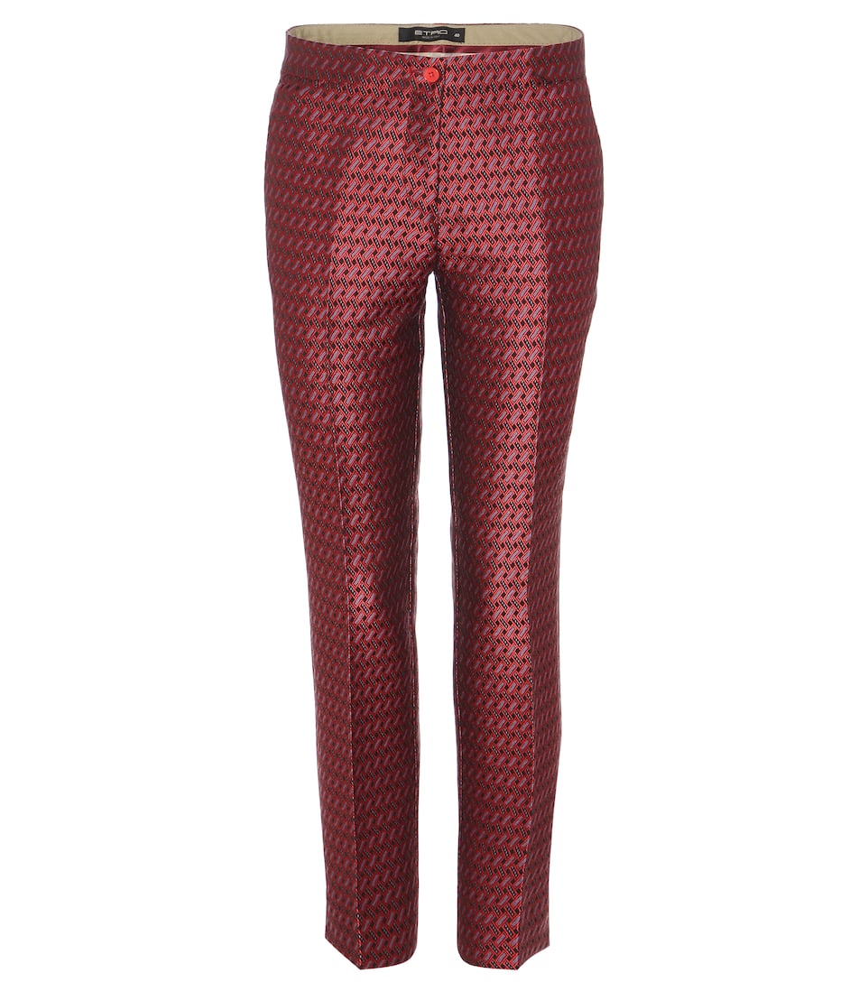 Etro Cropped Hose aus Jacquard