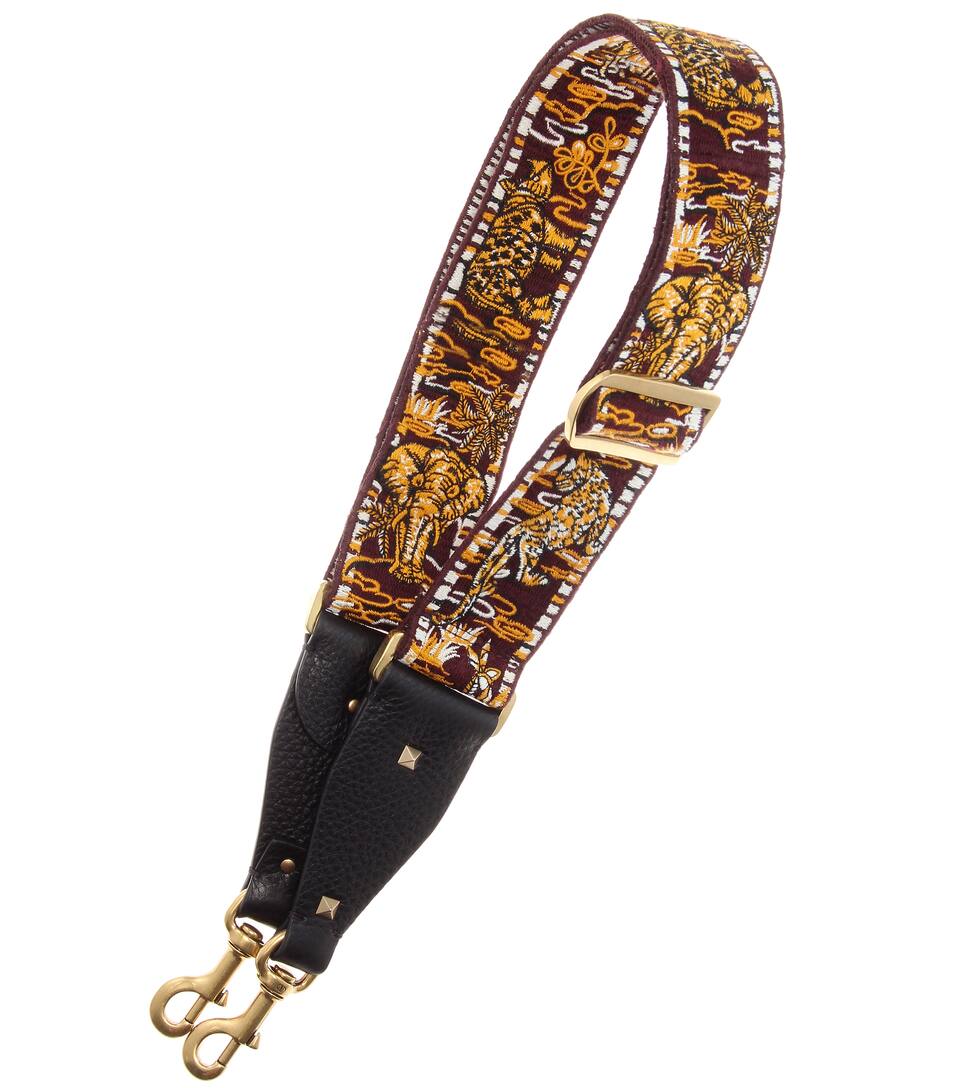 Rolling Rockstud Guitar embroidered shoulder strap