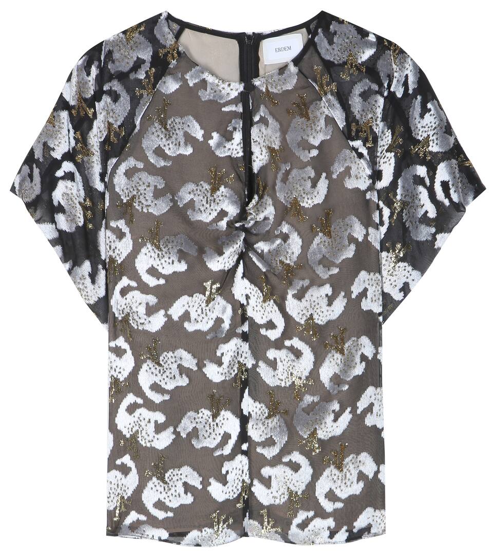 Erdem Oberteil Rozalia mit Metallic-Fäden und Fil Coupé