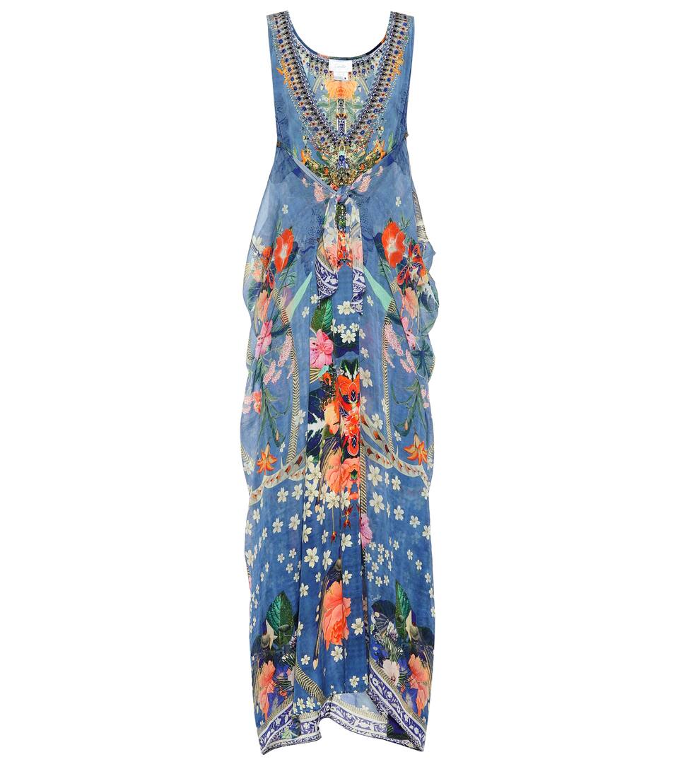 Faraway Soie Mytheresa Robe Florals Artnbsp;p00358558 com N° ImpriméeCamilla En Longue wmvnyON80P