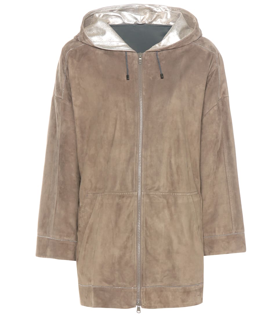 Brunello Cucinelli Parka aus Veloursleder