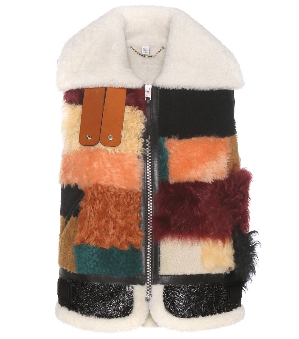 Coach Weste aus Shearling und Leder
