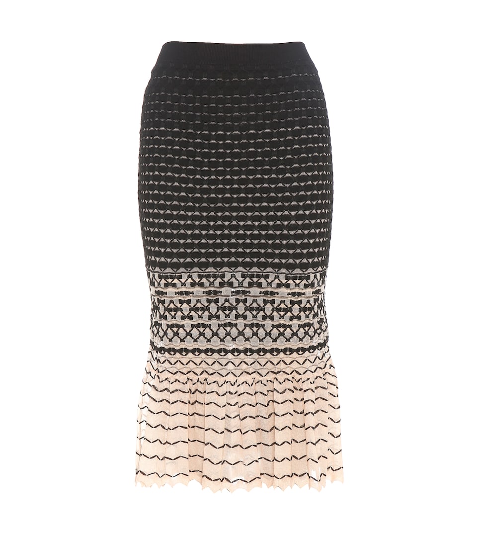 Alexander McQueen Midirock aus einem Seidengemisch