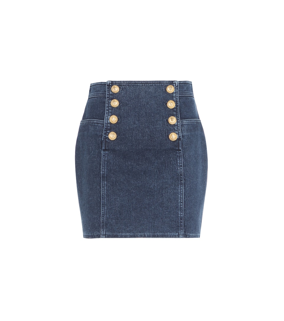 Balmain Verzierter Jeansrock