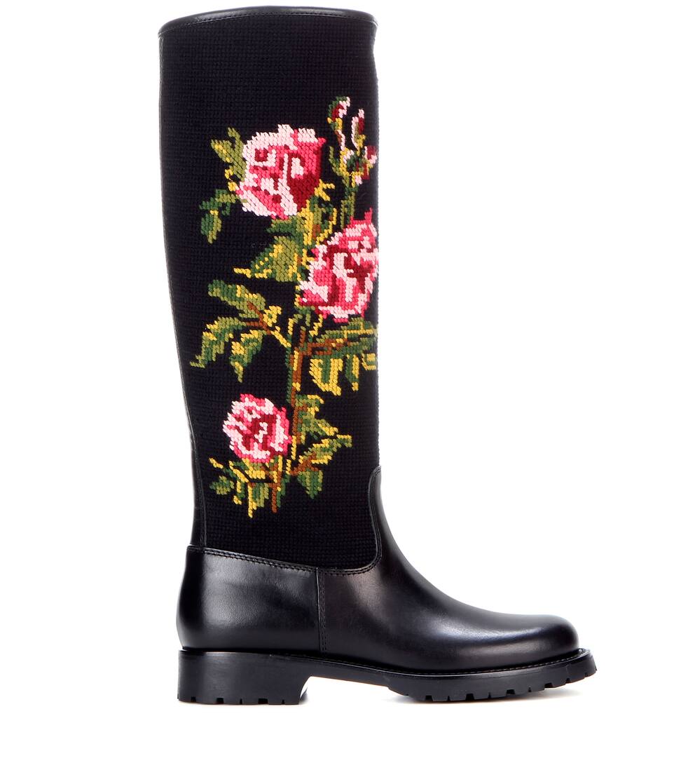 Motorcycle 15 crossstitch and leather boots Luxury