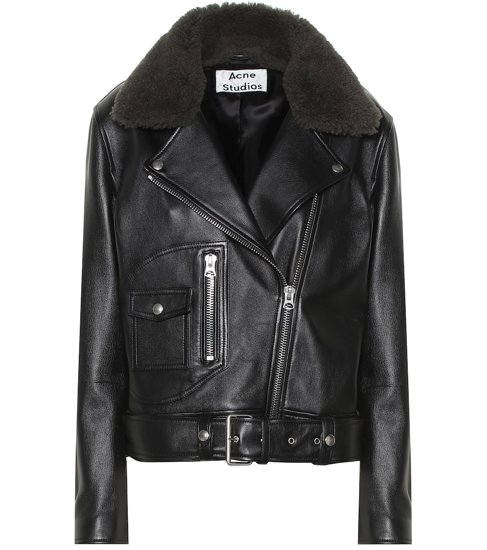 En Acne N° Shearling Cuir Et StudiosPerfecto Artnbsp;p00408968 80vwnymNO