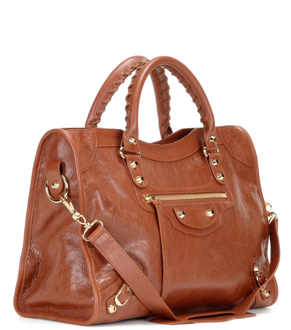 classic city leather tote