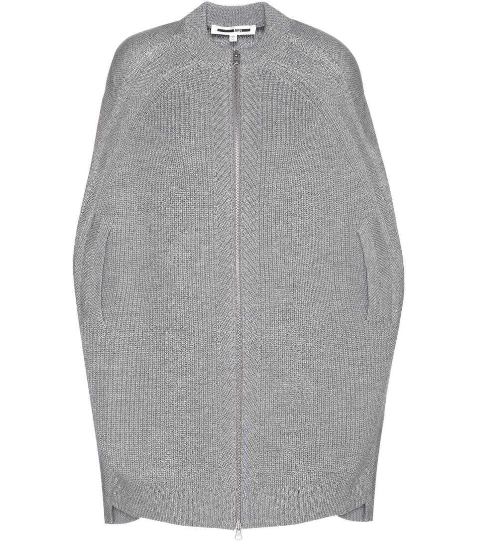 McQ Alexander McQueen Strickcape aus Wolle