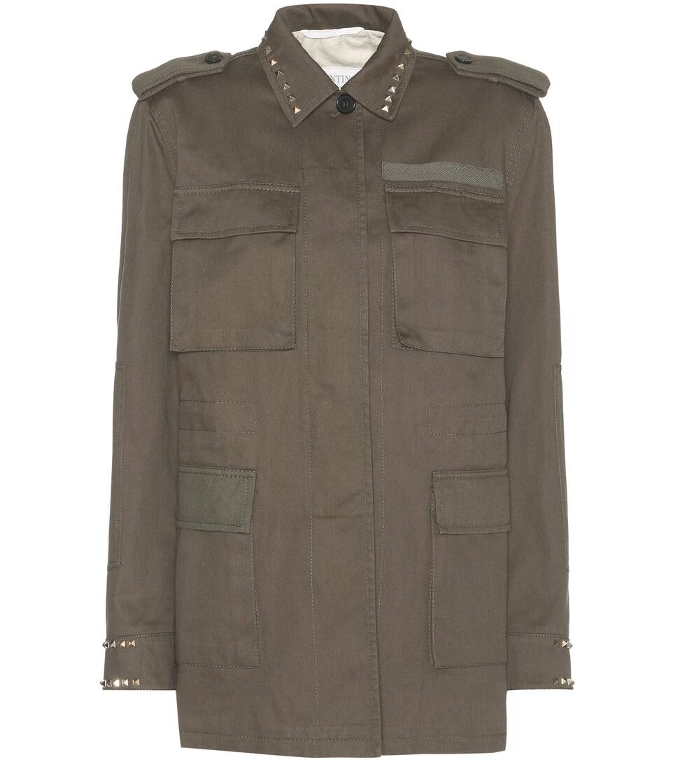 VALENTINO Rockstud Untitled Cotton Field Jacket