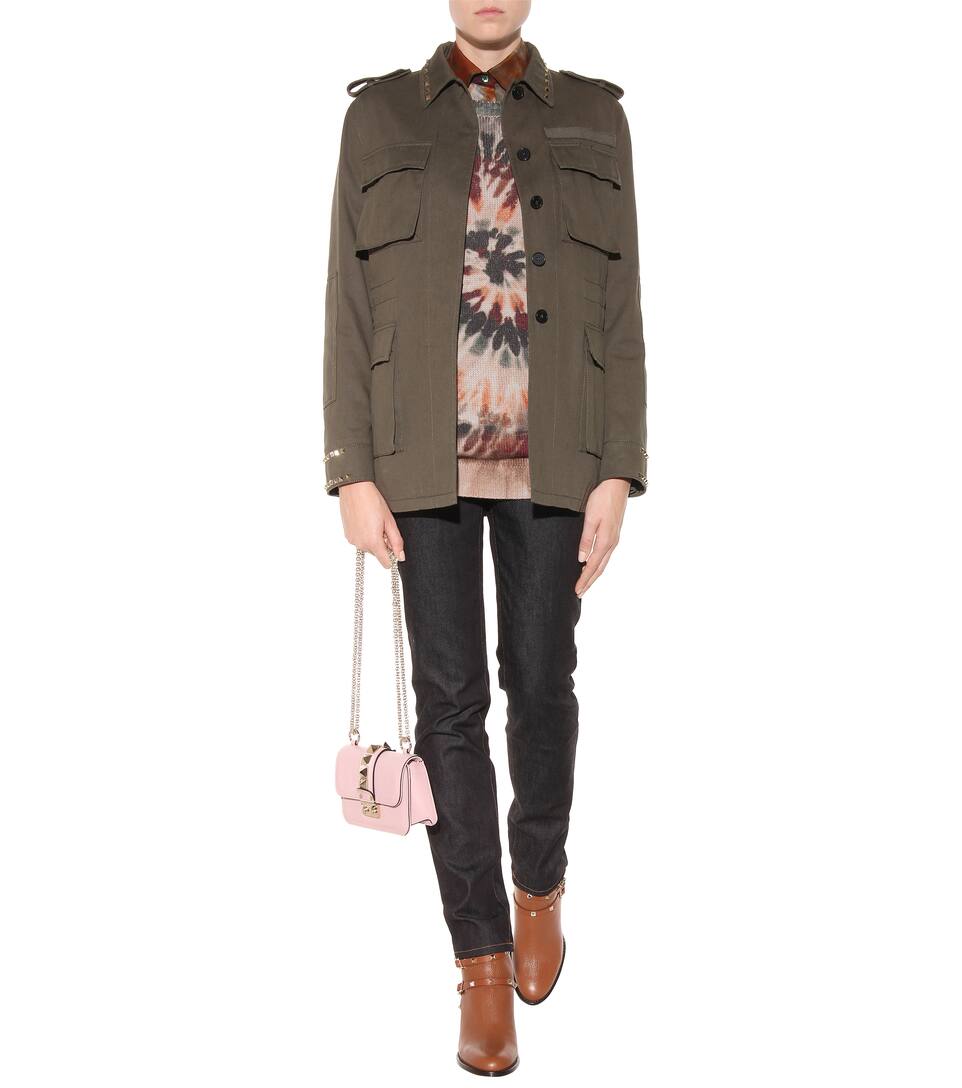 VALENTINO Rockstud Untitled Cotton Field Jacket