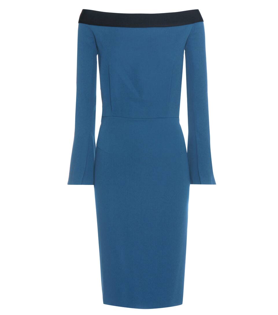 Roland Mouret Schulterfreies Kleid Mayer aus Stretch-Crêpe