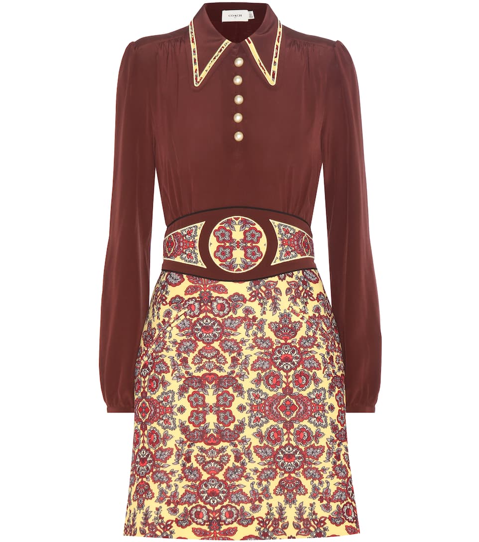 Coach Kleid aus einem Wollgemisch und Crêpe de Chine