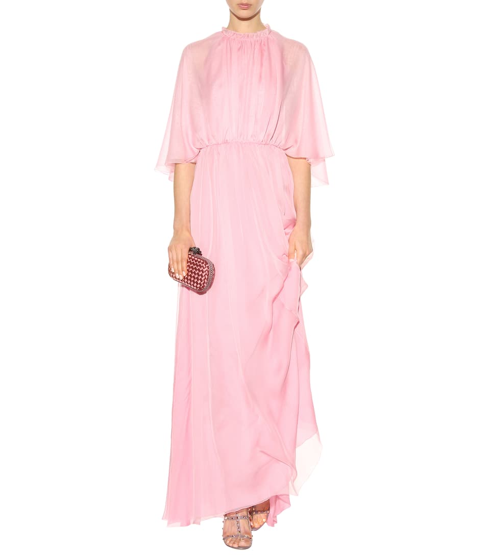 VALENTINO SilkChiffon Dress, Cipria ModeSens