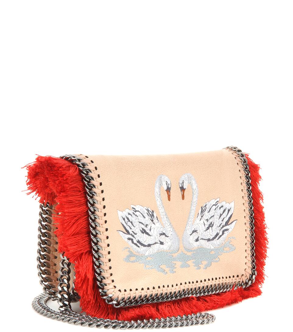 Stella McCartney Falabella Swan embroidered crossbody bag