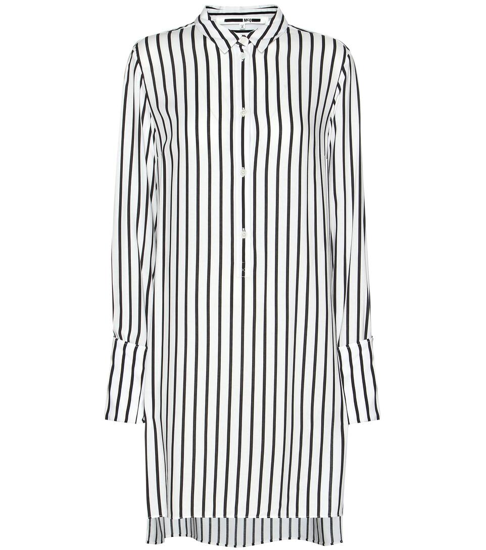McQ Alexander McQueen Gestreiftes Hemdblusenkleid