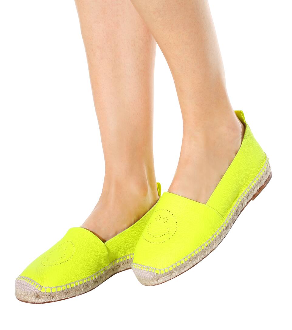 Anya Hindmarch Smiley leather espadrilles