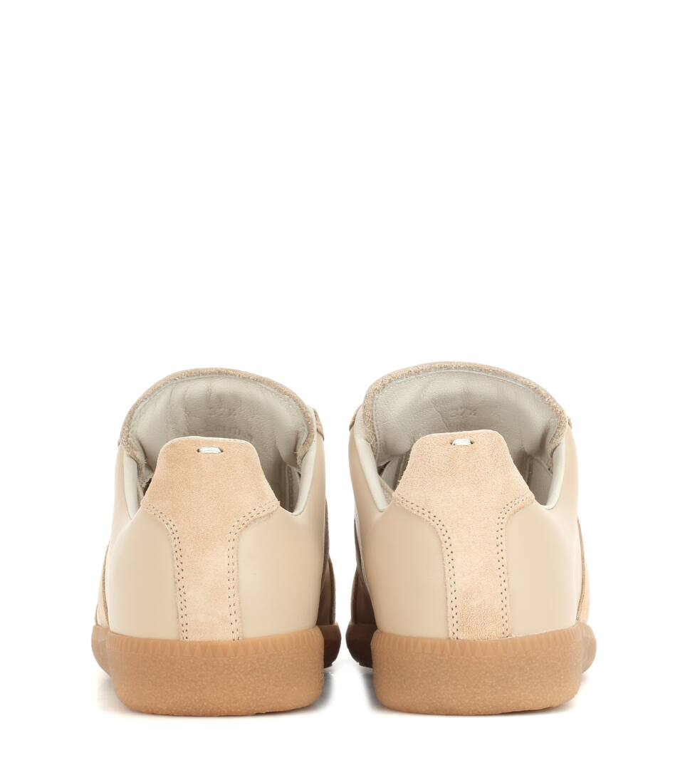 MAISON MARGIELA Replica leather and suede sneakers