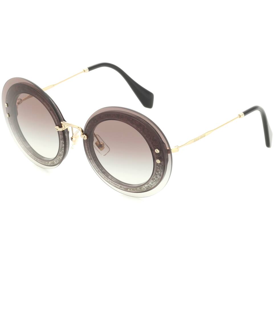 miu miu round sunglasses