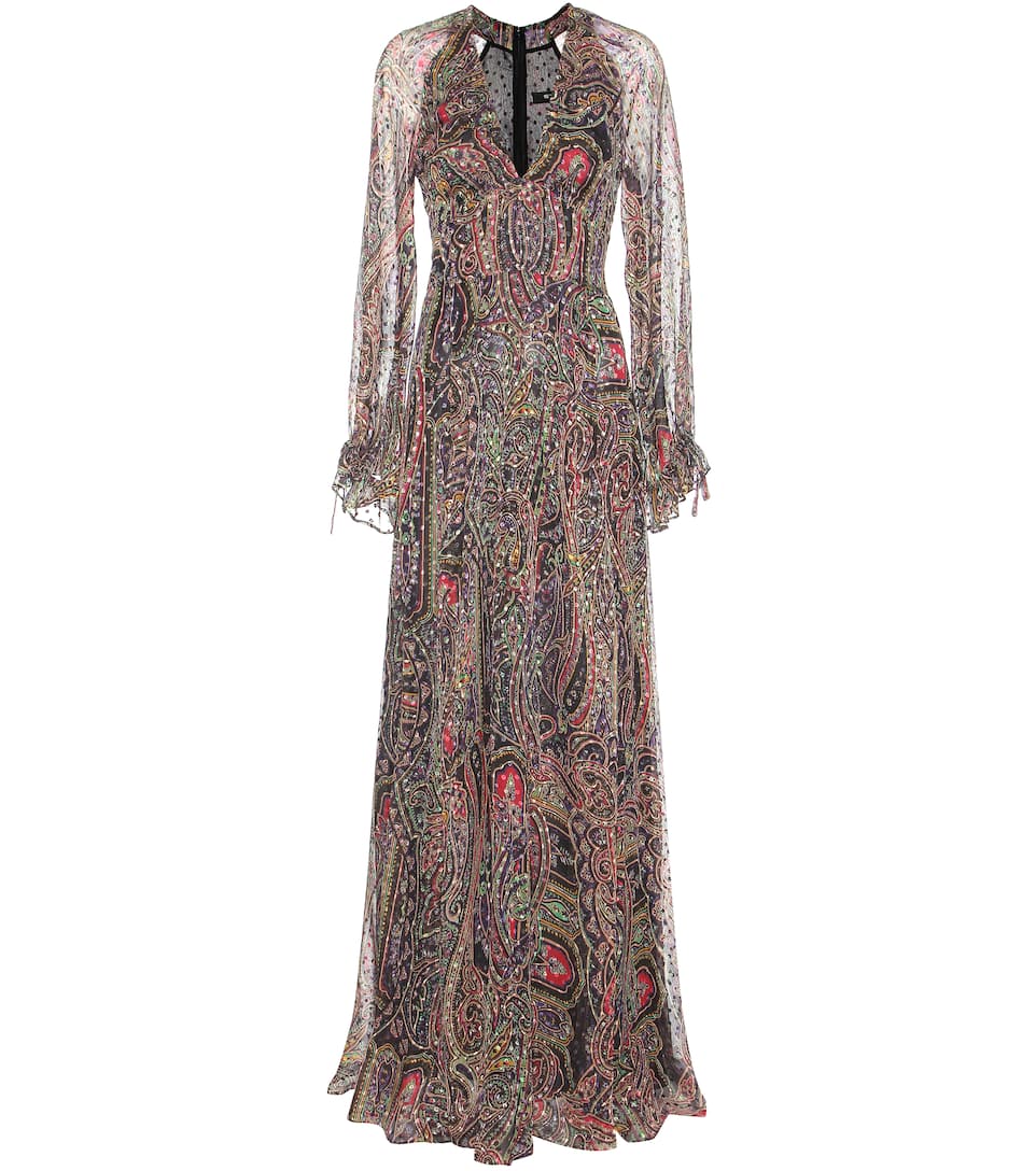 Etro Fil-Coupé-Kleid aus einem Seidengemisch