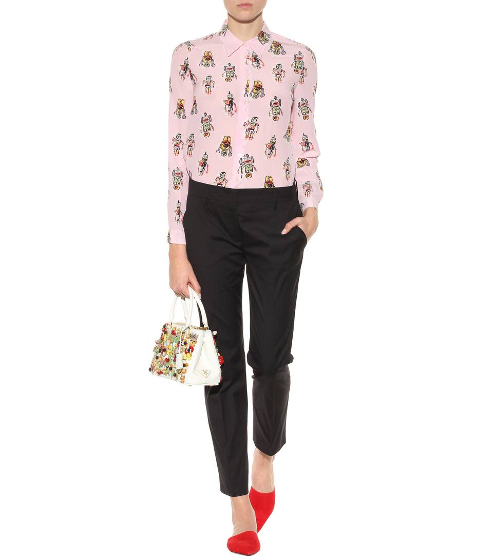 PRADA Galleria Small Garden leather tote