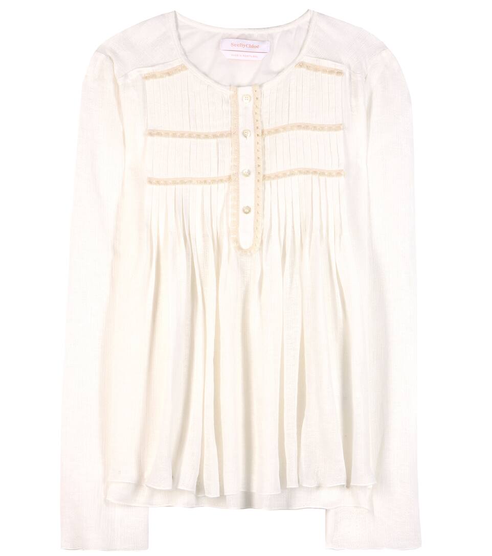 See By Chloé Bluse aus Baumwolle und Leinen