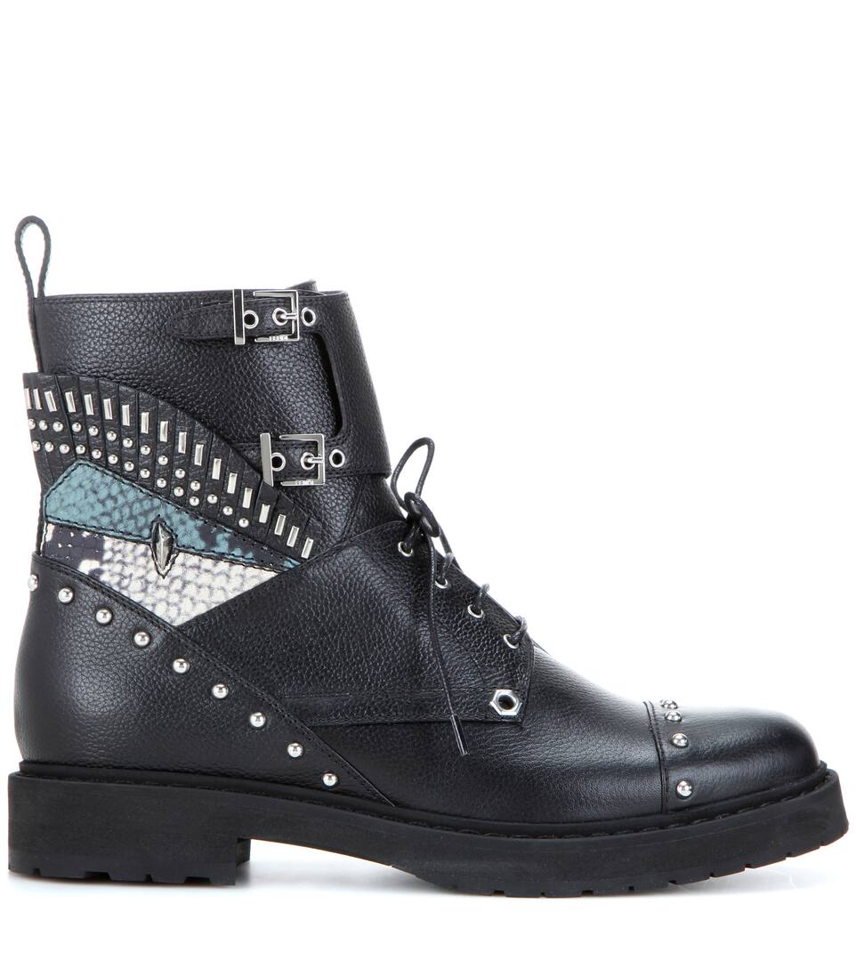 embellished combat boots