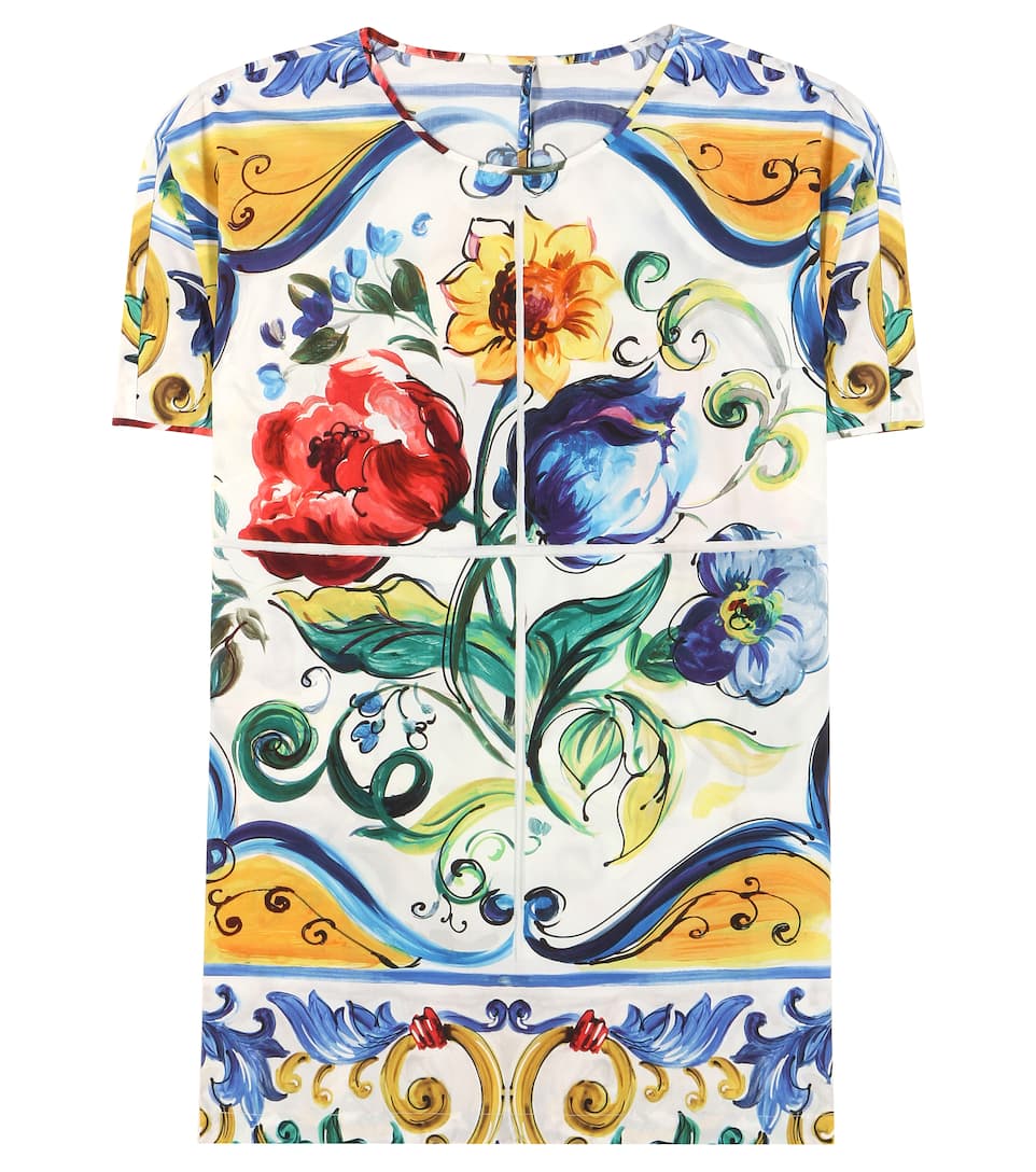 Dolce & Gabbana Bedrucktes T-Shirt aus Baumwolle