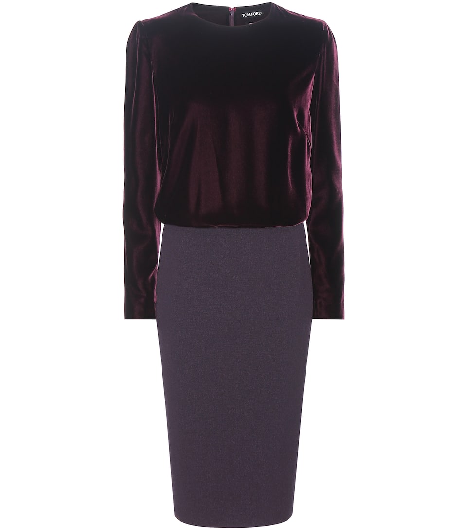 Tom Ford Kleid aus Samt und Crêpe