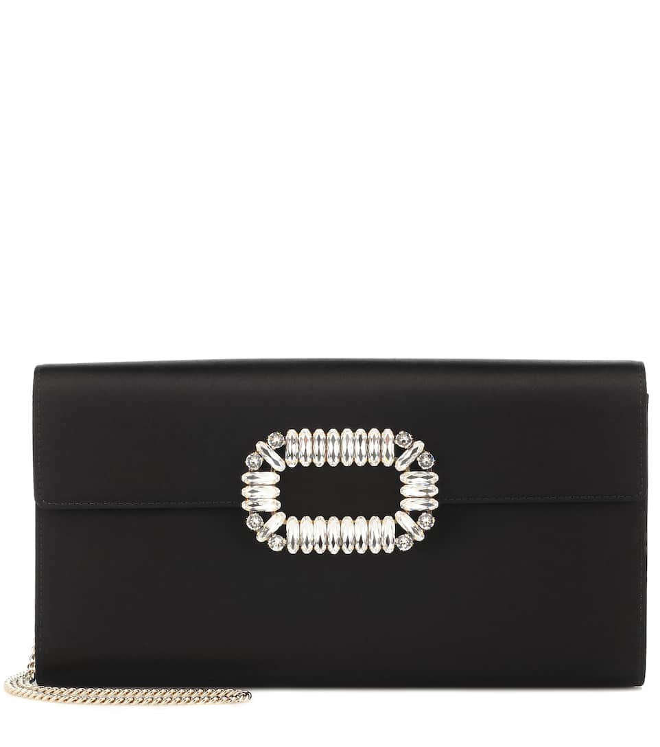 VivierN° Artnbsp;p00394277 Cristaux Roger Pochette Evening Envelope En Satin À FK1lJc